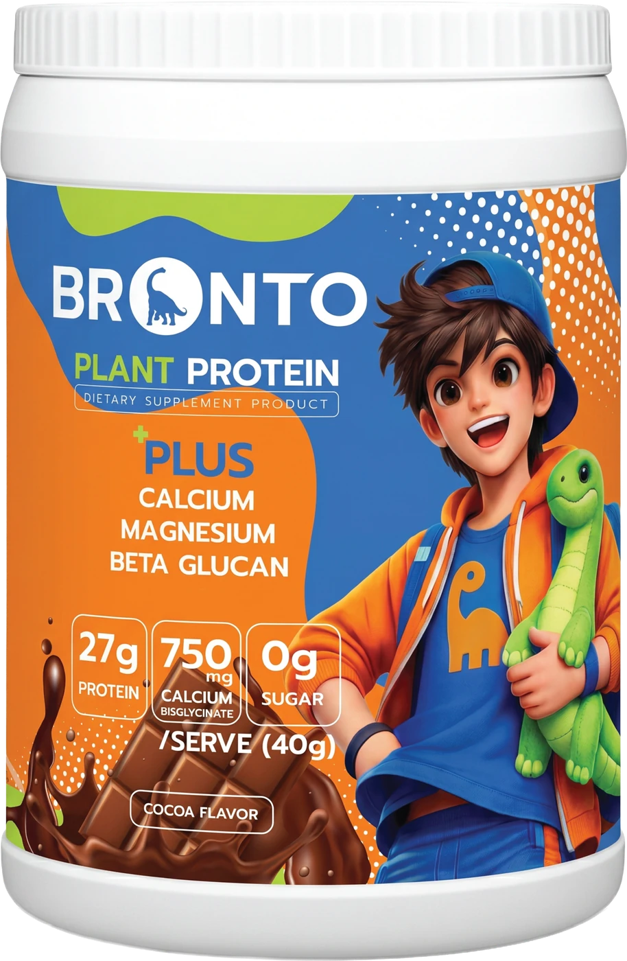 กระปุก BRONTO Plant Protein รสโกโก้